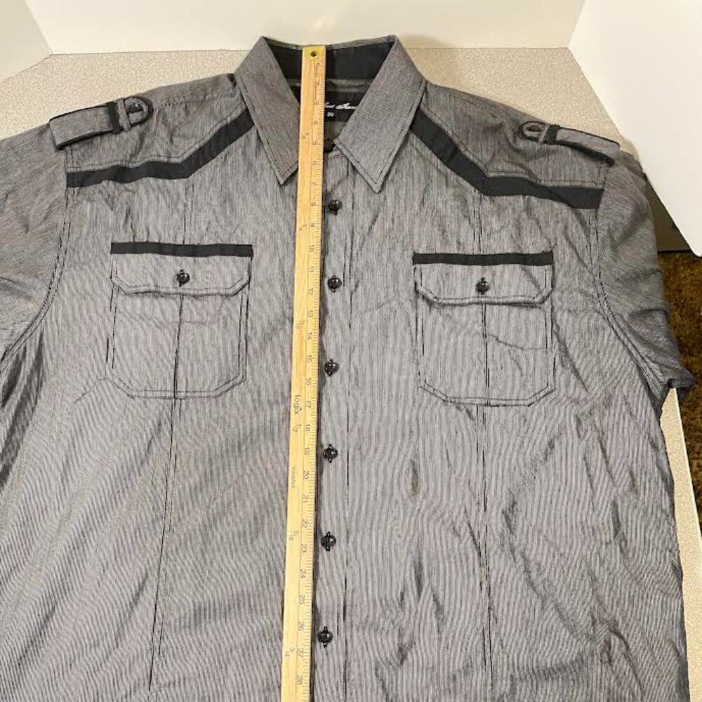 Mens Knockout Jeans Short Sleeve Button Up Shirt Size 3X